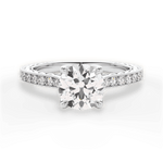Gilda Round Cut Lab Grown Diamond Platinum Engagement Ring