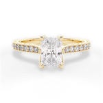 Gilda Radiant Cut Lab Grown Diamond 18Kt Yellow Gold Engagement Ring