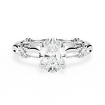 Claire Oval Cut Lab Grown Diamond 18Kt White Gold Engagement Ring