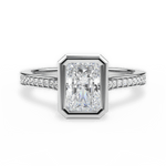 Deanna Radiant Cut Lab Grown Diamond 18Kt White Gold Engagement Ring