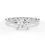Charlotte Princess Cut Lab Grown Diamond Platinum Engagement Ring