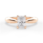 Dolores Radiant Cut Lab Grown Diamond 18Kt Rose Gold Engagement Ring