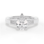 Brittany Pear Cut Lab Grown Diamond 14Kt White Gold Engagement Ring