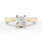 Aaliyah Heart Cut Lab Grown Diamond 18Kt Yellow Gold Engagement Ring