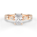 Gabriela Radiant Cut Lab Grown Diamond 18Kt Rose Gold Engagement Ring