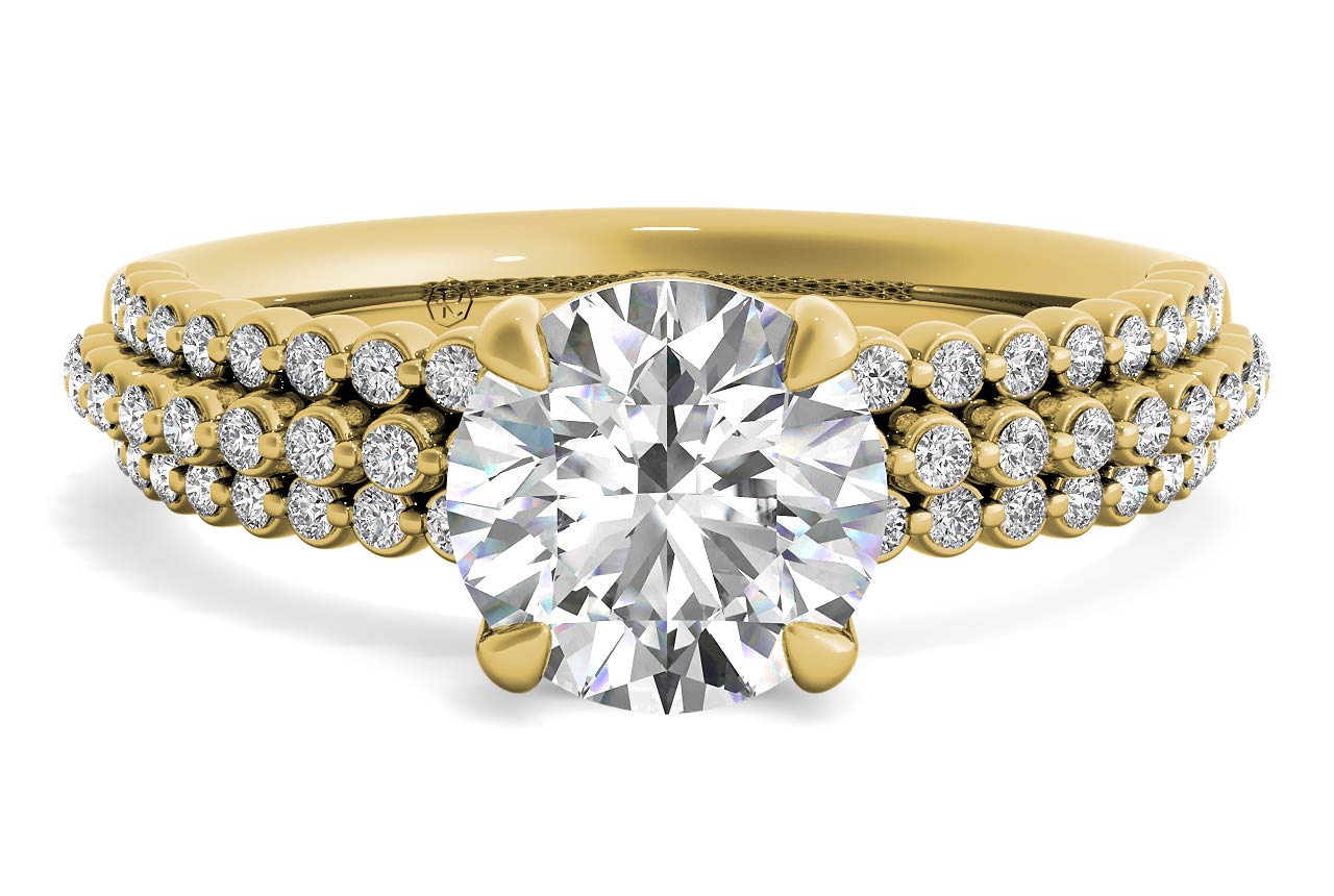 Hailey Round Cut Lab Grown Diamond 18Kt Yellow Gold Engagement Ring