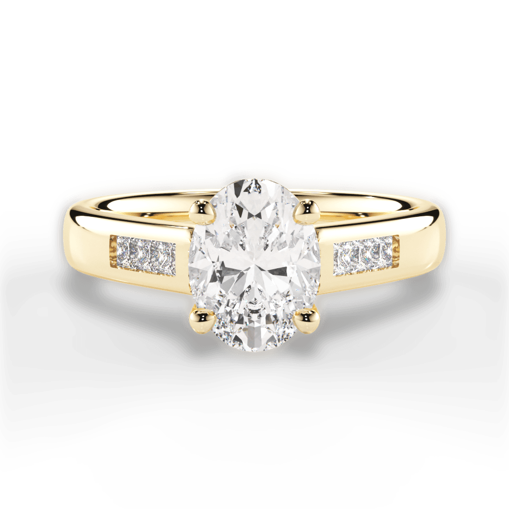 Brittany Oval Cut Lab Grown Diamond 18Kt Yellow Gold Engagement Ring