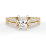 Jessica Radiant Cut Lab Grown Diamond 18Kt Yellow Gold Engagement Ring