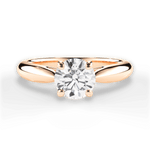 Colleen Round Cut Lab Grown Diamond 18Kt Rose Gold Engagement Ring