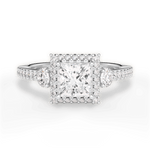 Julia Princess Cut Lab Grown Diamond Platinum Engagement Ring