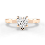 Aaliyah Heart Cut Lab Grown Diamond 18Kt Rose Gold Engagement Ring