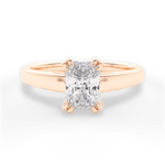 Courtney Radiant Cut Lab Grown Diamond 18Kt Rose Gold Engagement Ring