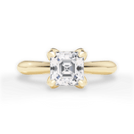 Elaine Asscher Cut Lab Grown Diamond 18Kt Yellow Gold Engagement Ring