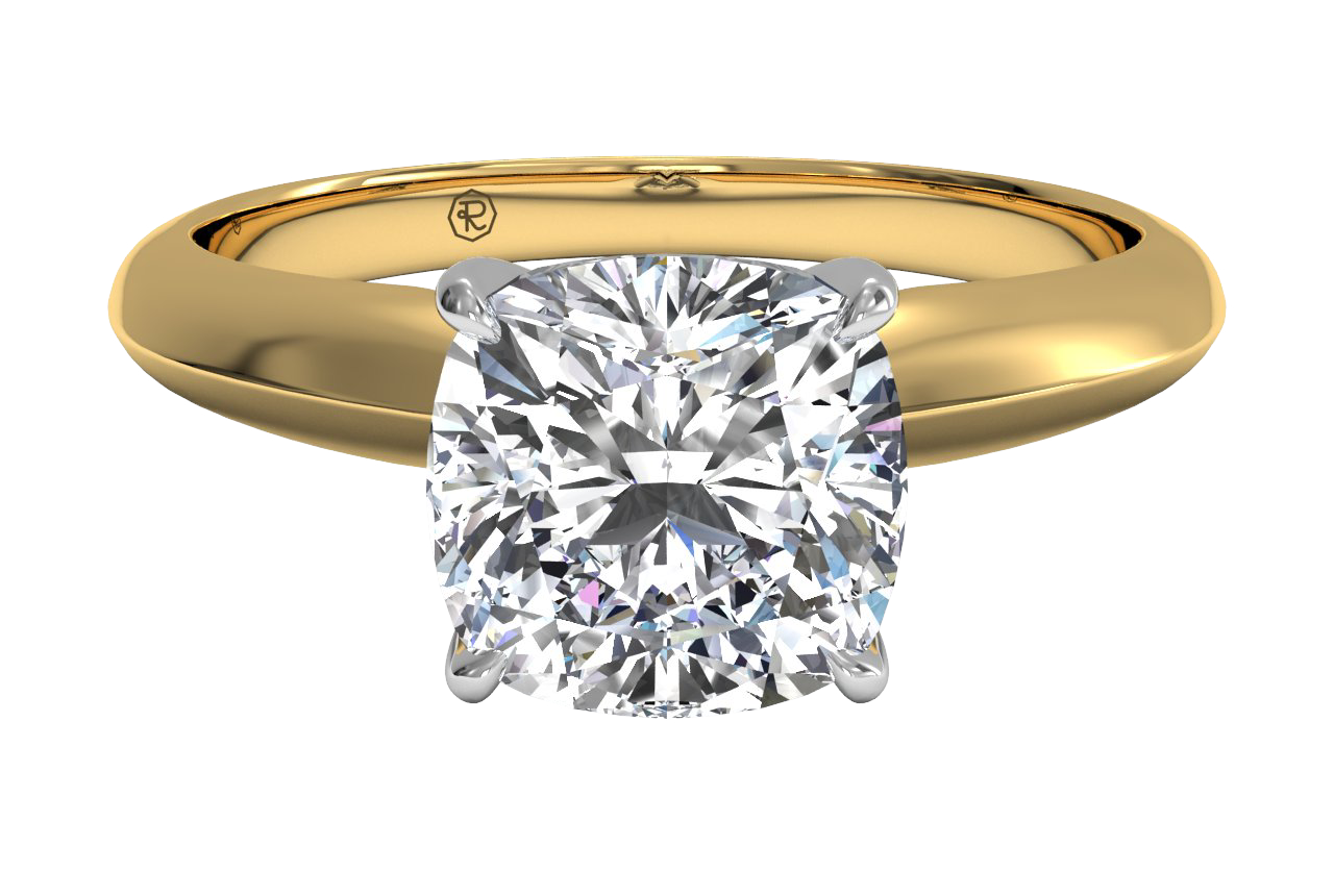 Amanda Cushion Cut Lab Grown Diamond 18Kt Rose Gold Engagement Ring