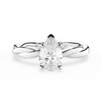 Bianca Pear Cut Lab Grown Diamond 18Kt White Gold Engagement Ring