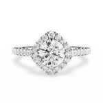 Jackie Round Cut Lab Grown Diamond 18Kt White Gold Engagement Ring