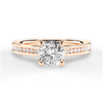 Elena Cushion Cut Lab Grown Diamond 18Kt Rose Gold Engagement Ring