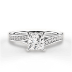 Elise Princess Cut Lab Grown Diamond Platinum Engagement Ring