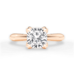 Elaine Cushion Cut Lab Grown Diamond 18Kt Rose Gold Engagement Ring