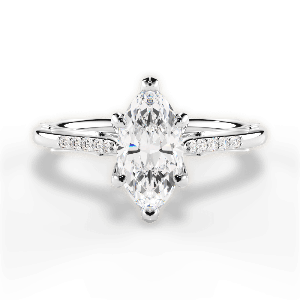 Christina Marquise Cut Lab Grown Diamond Platinum Engagement Ring