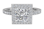 Karen Princess Cut Lab Grown Diamond 18Kt White Gold Engagement Ring
