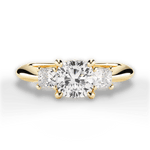 Dorothy Cushion Cut Lab Grown Diamond 18Kt Yellow Gold Engagement Ring