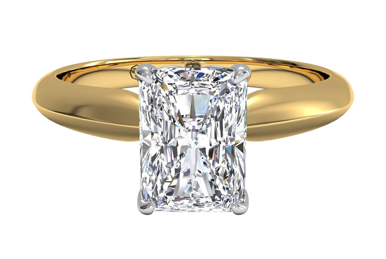 Aria Radiant Cut Lab Grown Diamond 18Kt Yellow Gold Engagement Ring