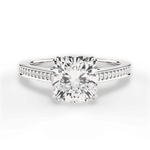 Denise Cushion Cut Lab Grown Diamond Platinum Engagement Ring
