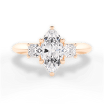 Dorothy Marquise Cut Lab Grown Diamond 18Kt Rose Gold Engagement Ring