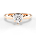 Colleen Heart Cut Lab Grown Diamond 18Kt Rose Gold Engagement Ring