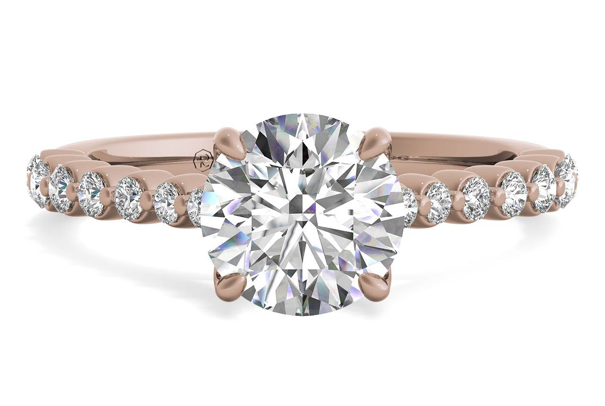 Dana Round Cut Lab Grown Diamond 18Kt Rose Gold Engagement Ring