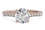 Dana Round Cut Lab Grown Diamond 18Kt Rose Gold Engagement Ring