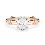 Claire Oval Cut Lab Grown Diamond 18Kt Rose Gold Engagement Ring