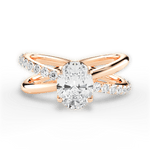 Jennifer Oval Cut Lab Grown Diamond 18Kt Rose Gold Engagement Ring