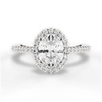 Joanne Oval Cut Lab Grown Diamond Platinum Engagement Ring