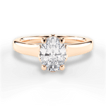 Carol Oval Cut Lab Grown Diamond 18Kt Rose Gold Engagement Ring