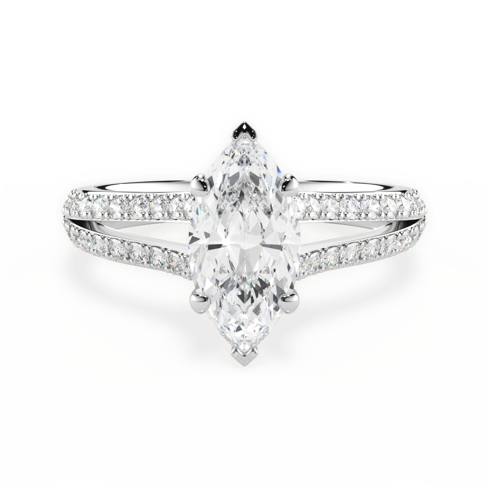 Kendra Marquise Cut Lab Grown Diamond 14Kt White Gold Engagement Ring