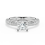 Kira Princess Cut Lab Grown Diamond 14Kt White Gold Engagement Ring