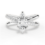Jennifer Marquise Cut Lab Grown Diamond 18Kt White Gold Engagement Ring