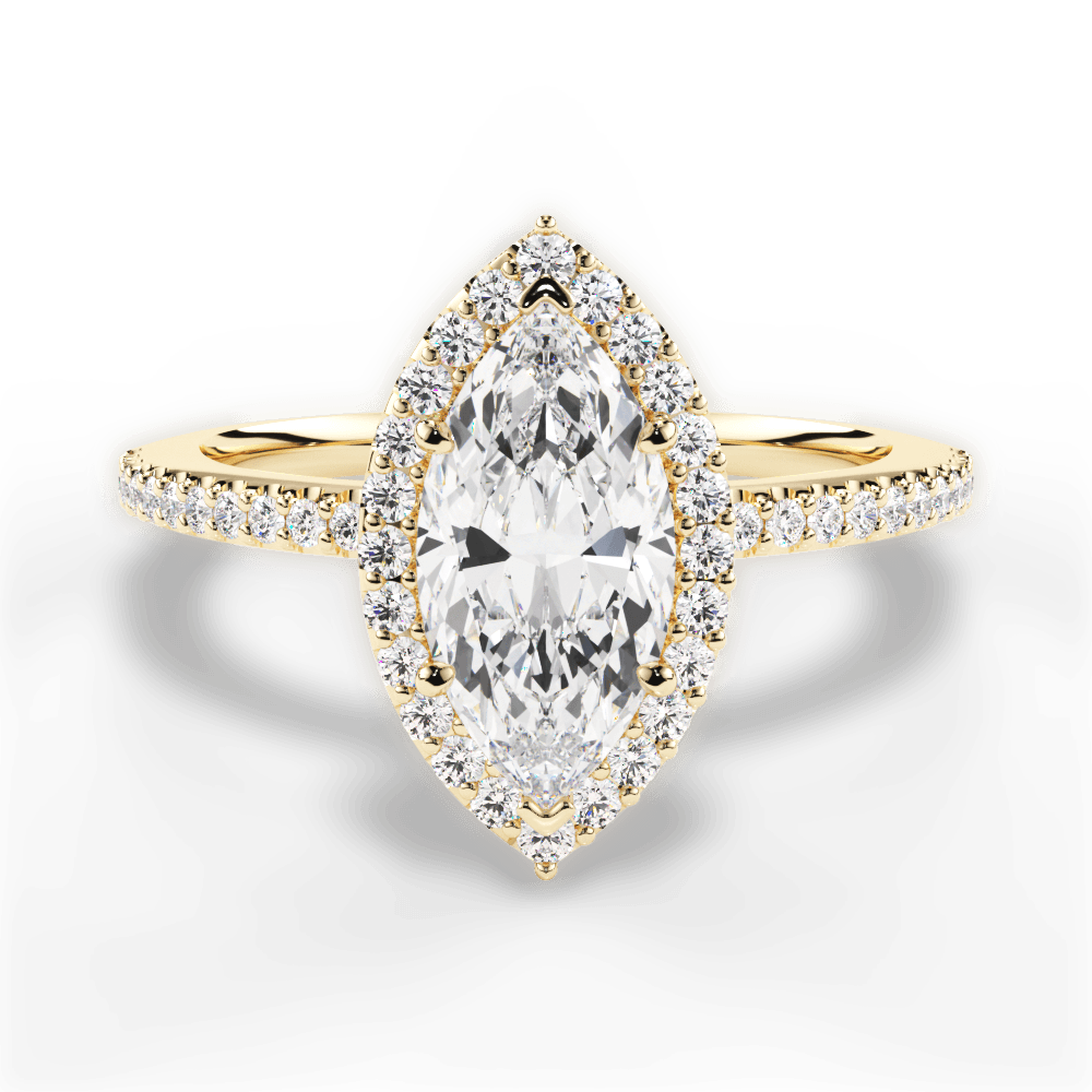Joanne Marquise Cut Lab Grown Diamond 18Kt Yellow Gold Engagement Ring