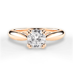 Gillian Cushion Cut Lab Grown Diamond 18Kt Rose Gold Engagement Ring
