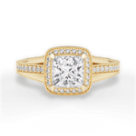 Lillian Princess Cut Lab Grown Diamond 18Kt Yellow Gold Engagement Ring