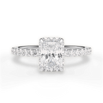 Isabella Radiant Cut Lab Grown Diamond Platinum Engagement Ring