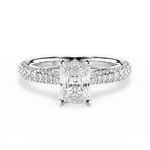 Kira Radiant Cut Lab Grown Diamond 18Kt White Gold Engagement Ring