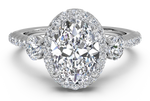 Julia Oval Cut Lab Grown Diamond Platinum Engagement Ring