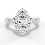 Irene Marquise Cut Lab Grown Diamond 18Kt White Gold Engagement Ring
