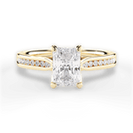Elena Radiant Cut Lab Grown Diamond 18Kt Yellow Gold Engagement Ring