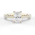 Dana Radiant Cut Lab Grown Diamond 18Kt Yellow Gold Engagement Ring