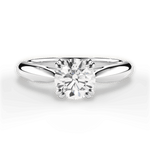 Camila Round Cut Lab Grown Diamond 18Kt White Gold Engagement Ring