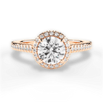 Jenny Round Cut Lab Grown Diamond 18Kt Rose Gold Engagement Ring